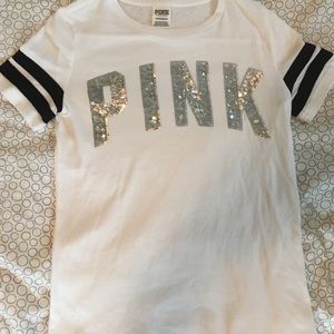White Victoria’s Secret pink tee